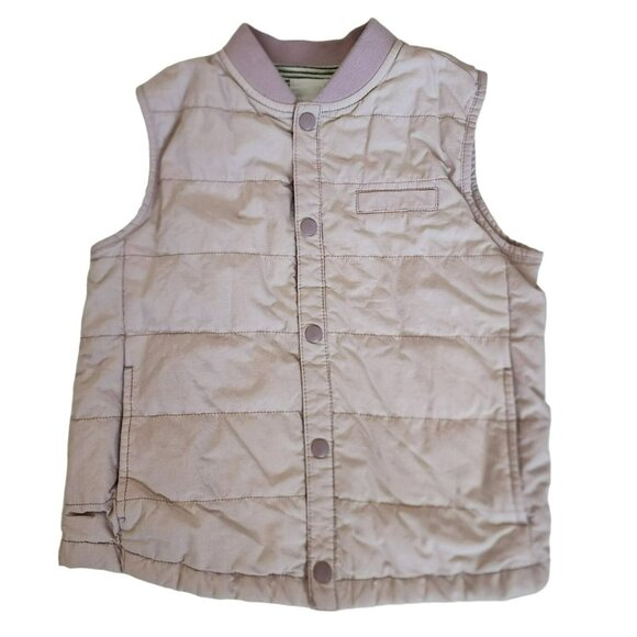 JAJU Kids Girls Light Purple Button Front Lined Puffer Jacket Vest Sz 110cm/US 6 - Picture 2 of 13